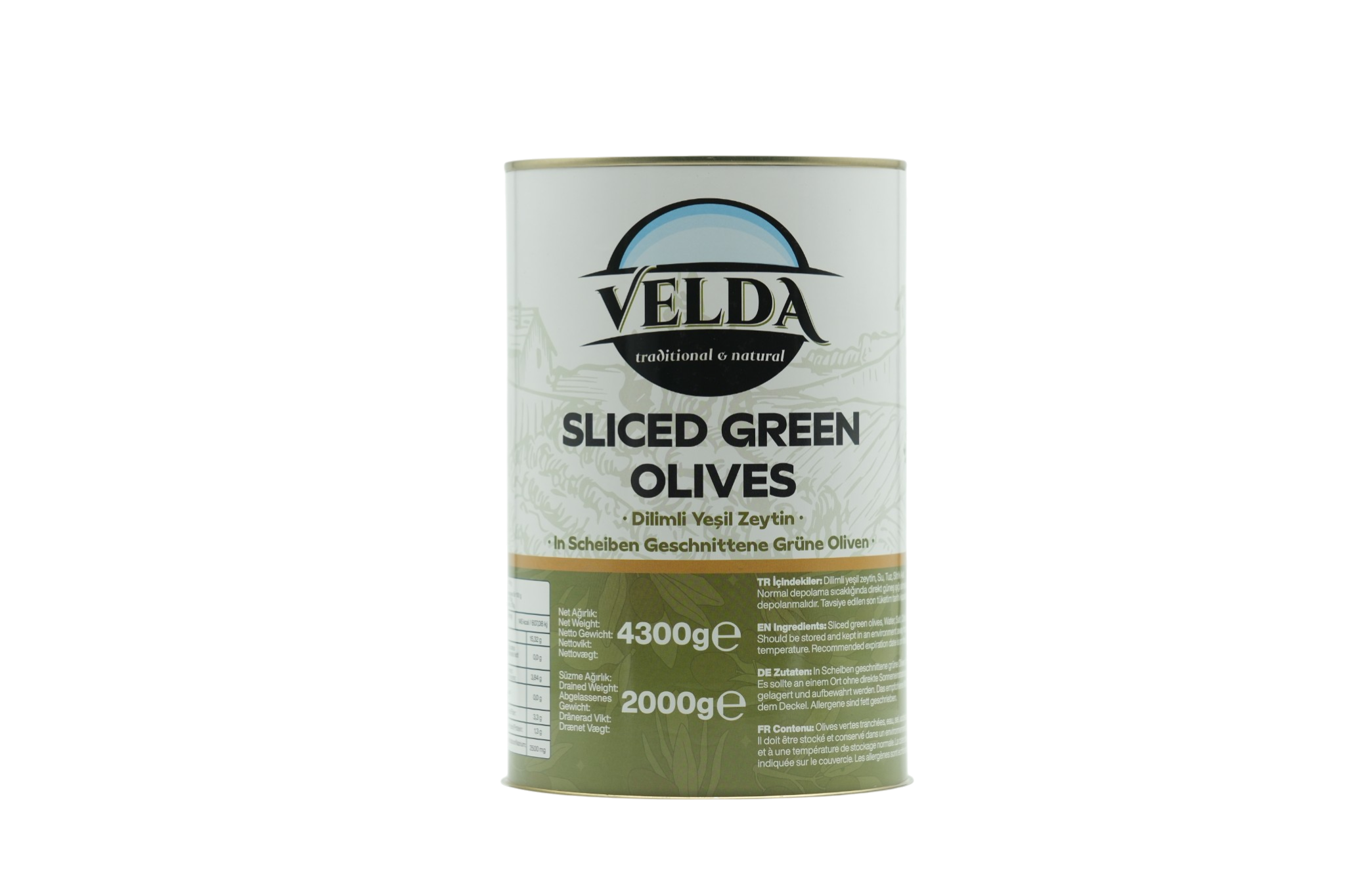 A12 Sliced Green Olives