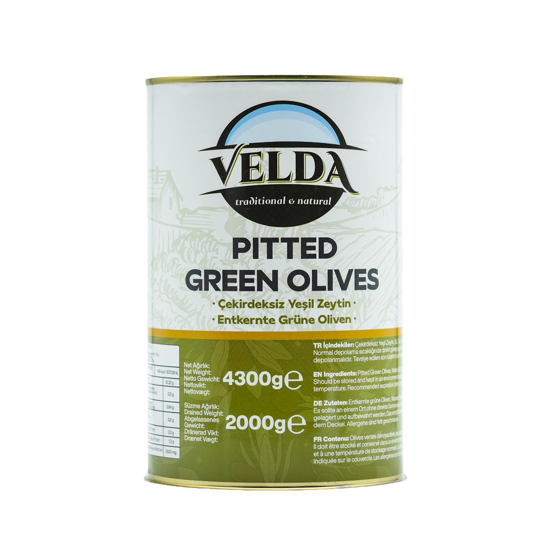 A12 Green Pitted Olives
